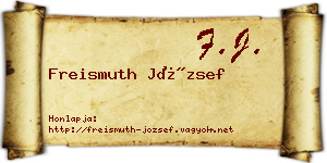 Freismuth József névjegykártya