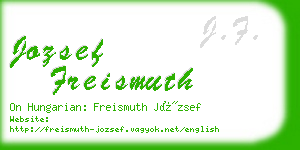 jozsef freismuth business card
